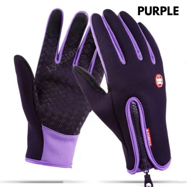 Winter Gloves Touch Screen Riding Motorcycle Sliding Waterproof Sports Gloves With Fleece - Image 3