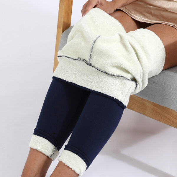 Winter Leggings Warm Thick High Stretch Lamb Cashmere Leggins Skinny Fitness Woman Pants - Image 3