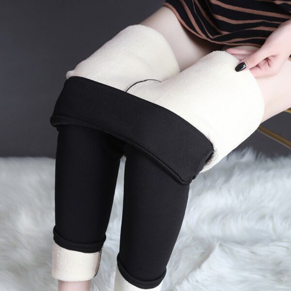 Winter Leggings Warm Thick High Stretch Lamb Cashmere Leggins Skinny Fitness Woman Pants - Image 9