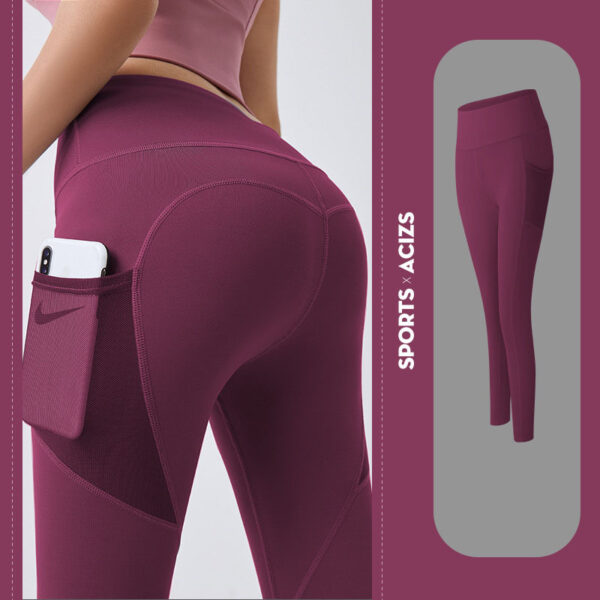 Yoga Pants Women With Pocket Leggings Sport Girl Gym Leggings Women Tummy Control Jogging Tights Female Fitness Pants - Image 3