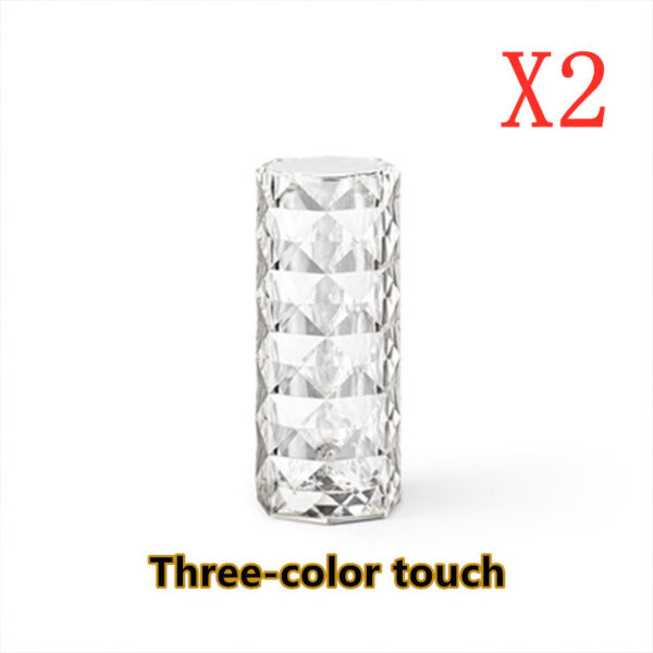 Nordic Crystal Lamp USB Table Lamps Bedroom Touch Dimming Atmosphere Diamond Night Light Rose Projector Lamp Decor - Image 10