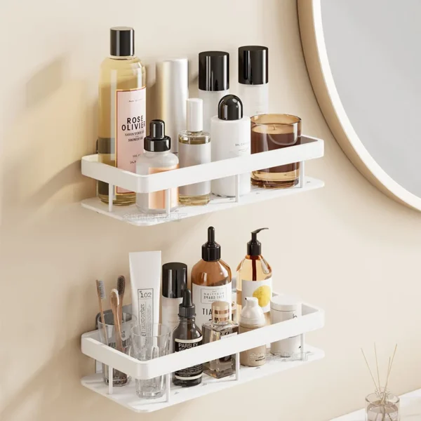 Bathroom Shelf Aluminum Alloy Shampoo Storage Rack Without Drilling Wall Mounted Shower Corner Shelves Bathroom Accessories - Image 3